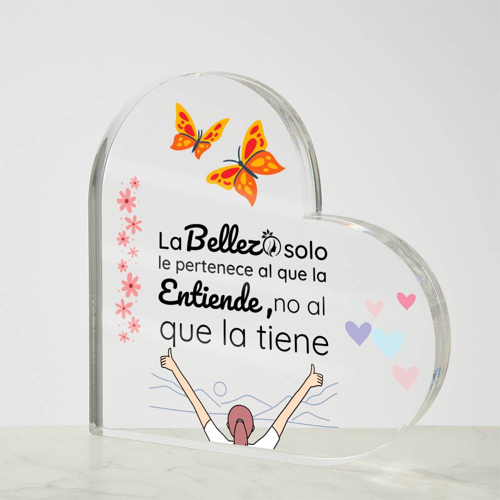 Hermosa Placa de Acrílico en forma de Corazón para regalar a tu Ser querido Acrylic Plaque