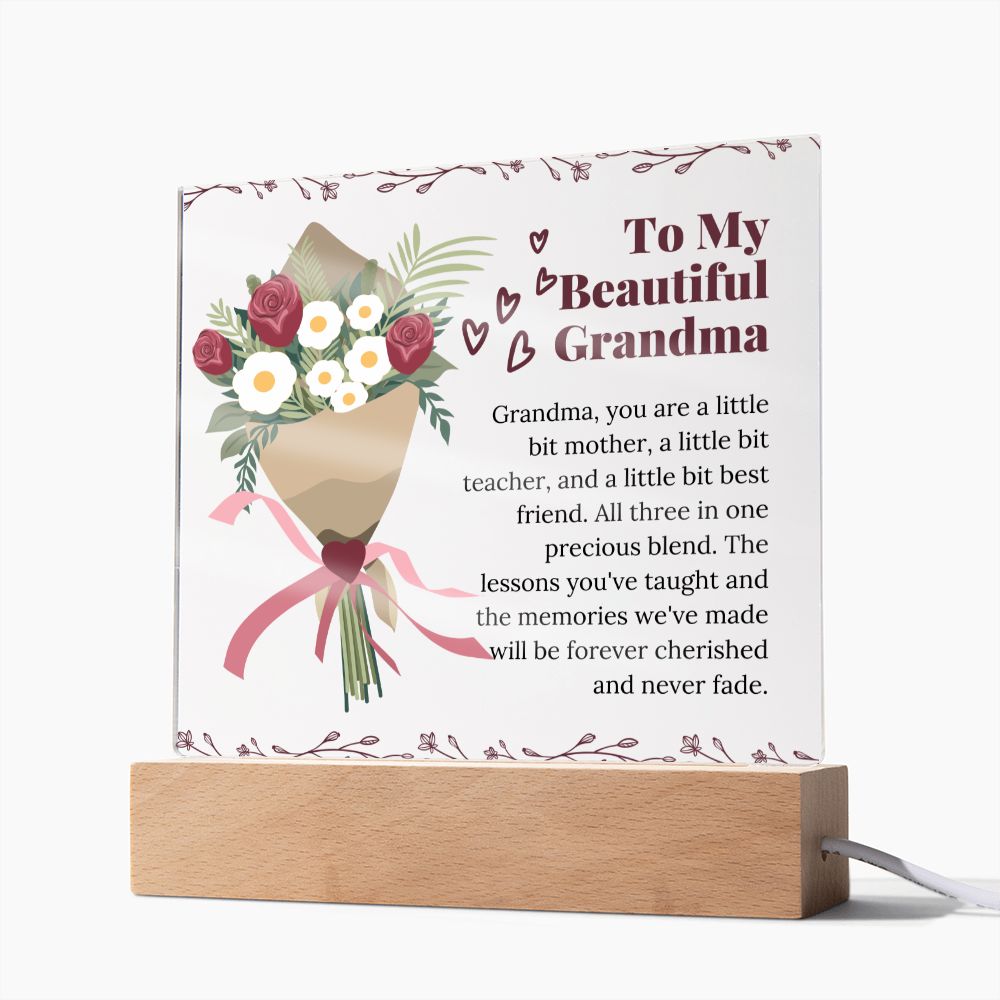Grandma Square Acrylic Plaque Sentimental Present