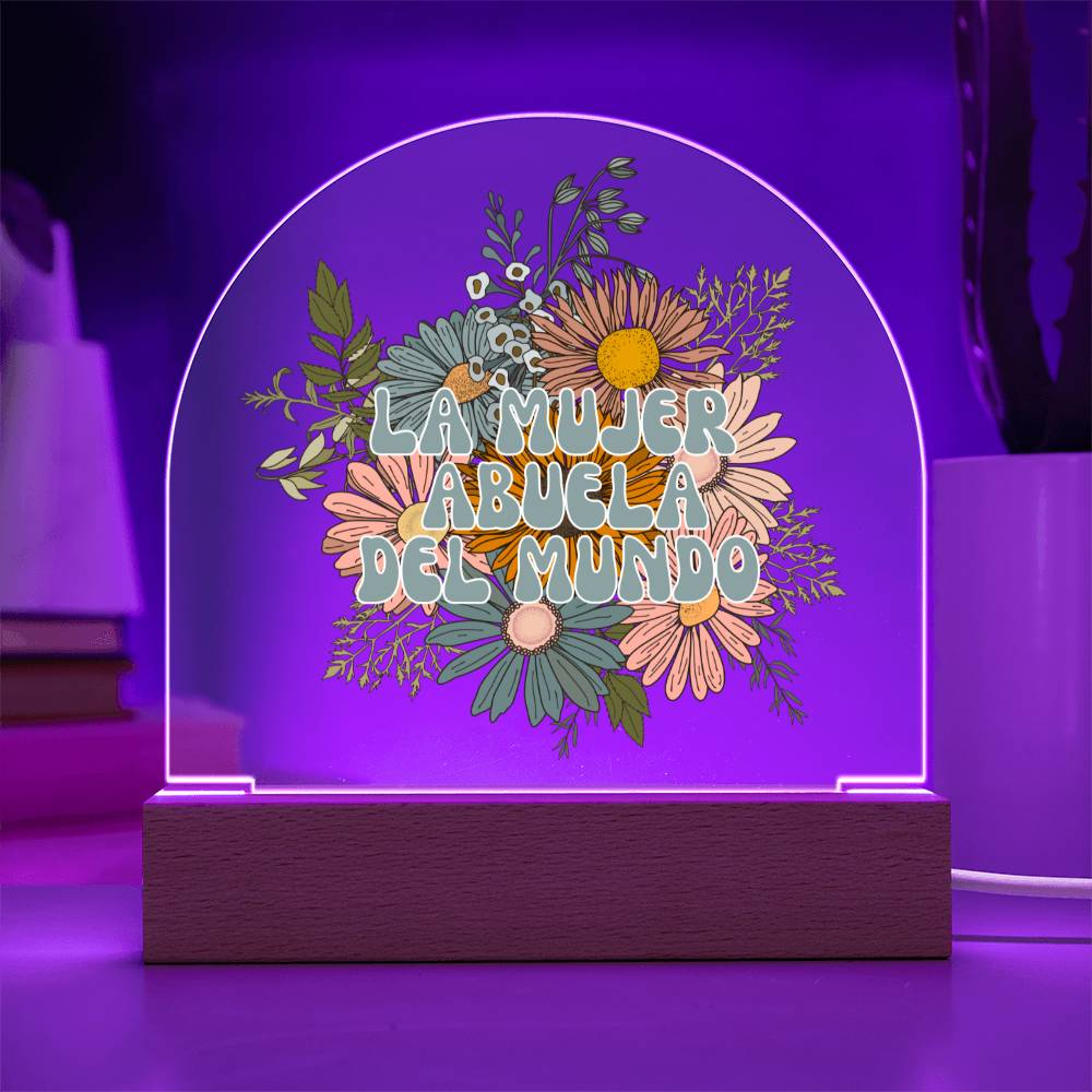 Mejor Abuela Del Mundo Placa Acrílica Latina Grandma Gift