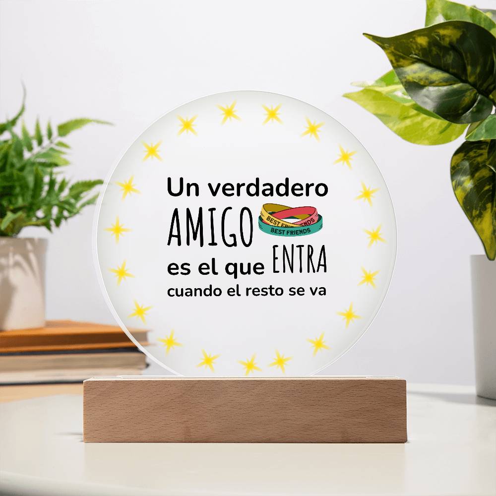Decora tu Hogar con esta Placa Acrílica en forma de Círculo Printed Circle Acrylic Plaque