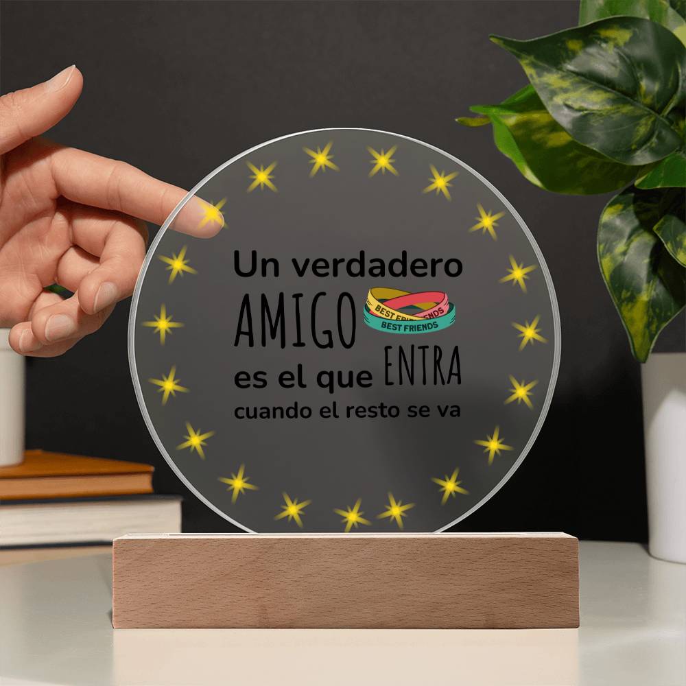 Decora tu Hogar con esta Placa Acrílica en forma de Círculo Printed Circle Acrylic Plaque