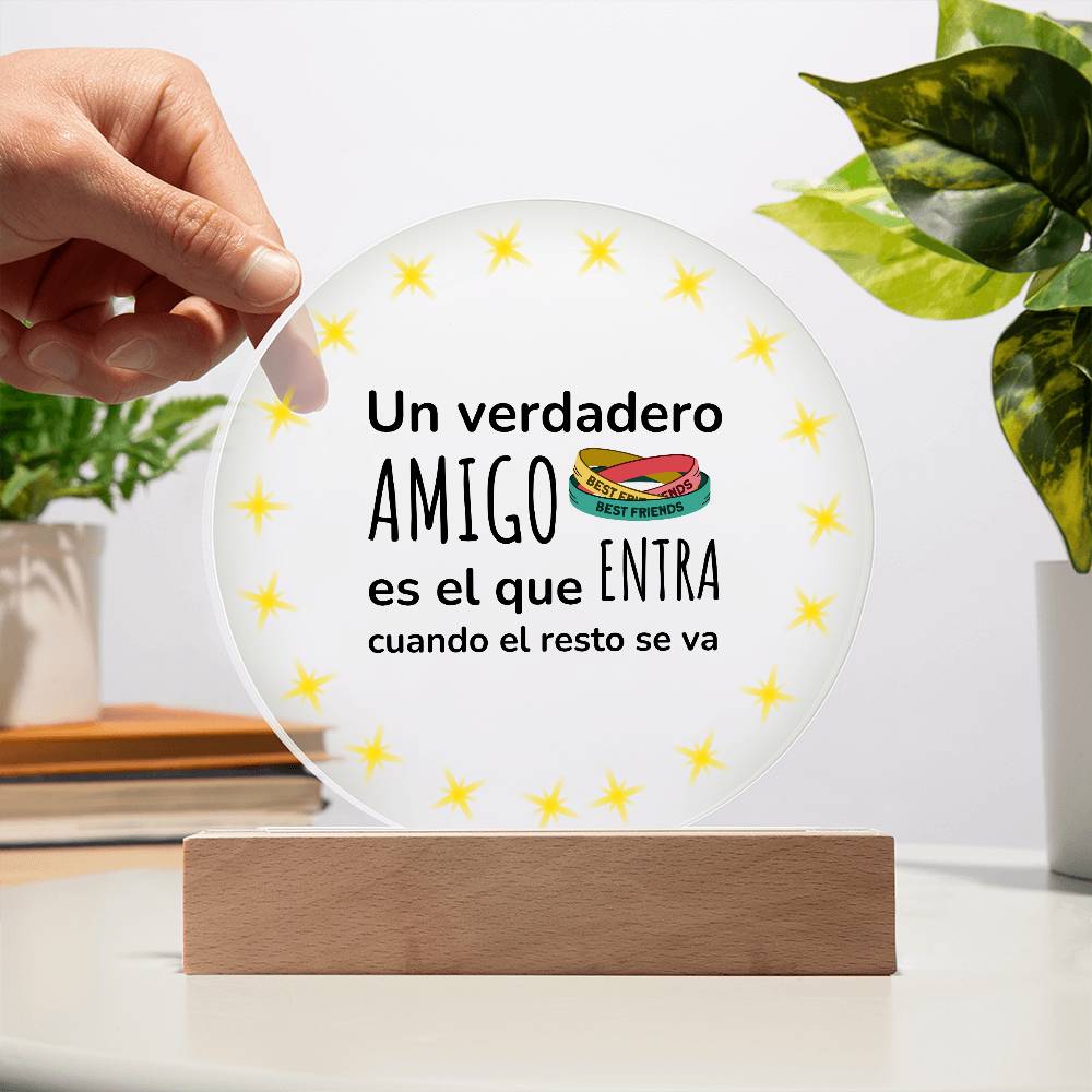 Decora tu Hogar con esta Placa Acrílica en forma de Círculo Printed Circle Acrylic Plaque