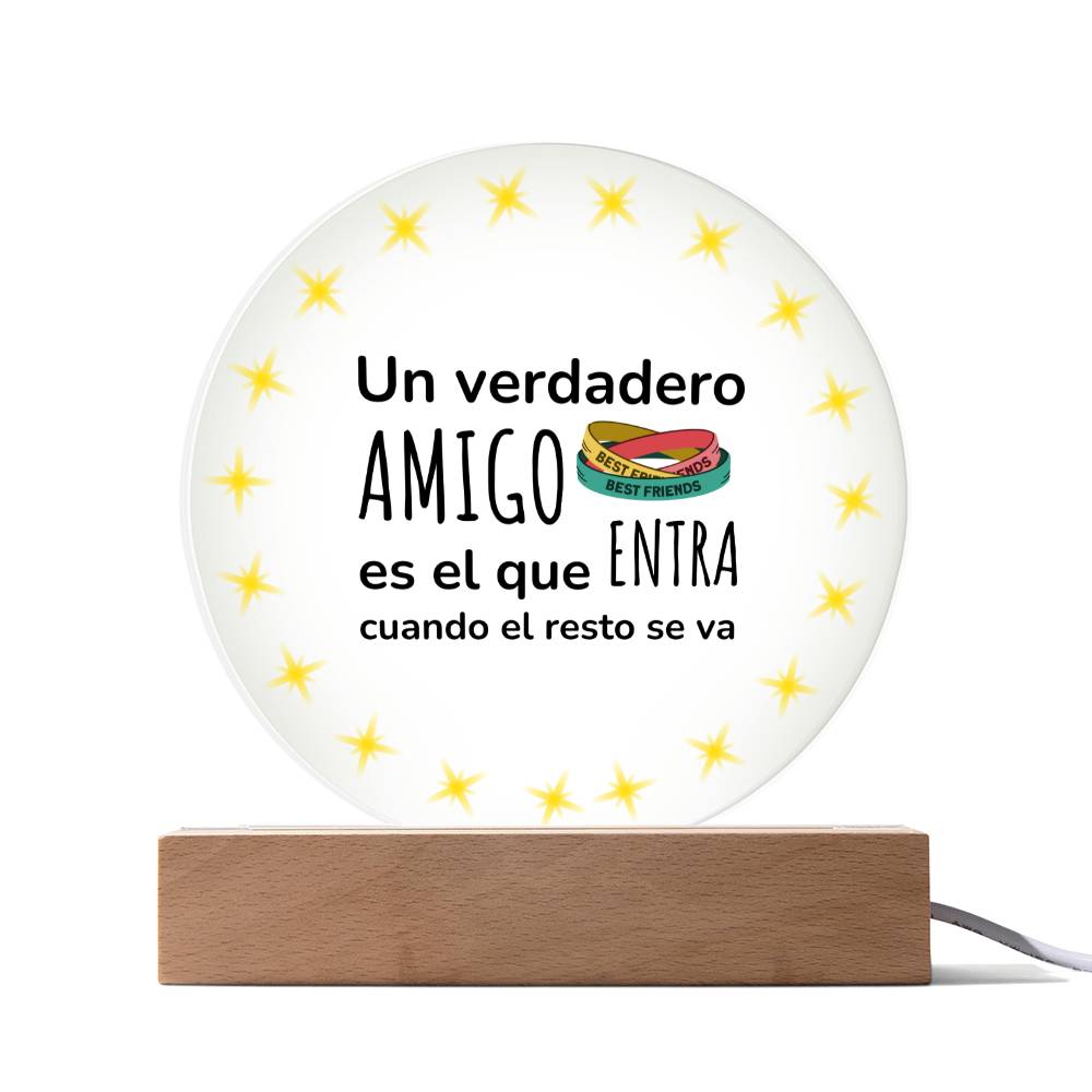 Decora tu Hogar con esta Placa Acrílica en forma de Círculo Printed Circle Acrylic Plaque