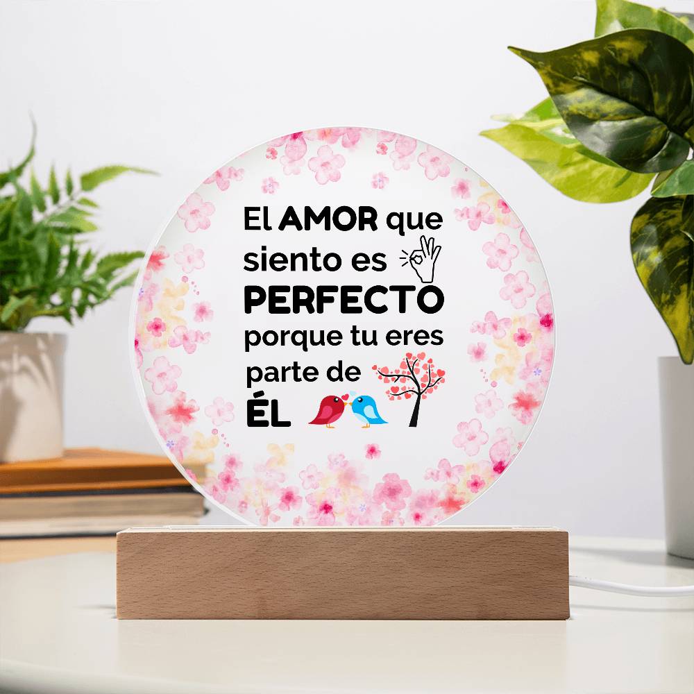 Regalo Especial para tu Novia Placa Acrílica en forma de Circulo Printed Circle Acrylic Plaque