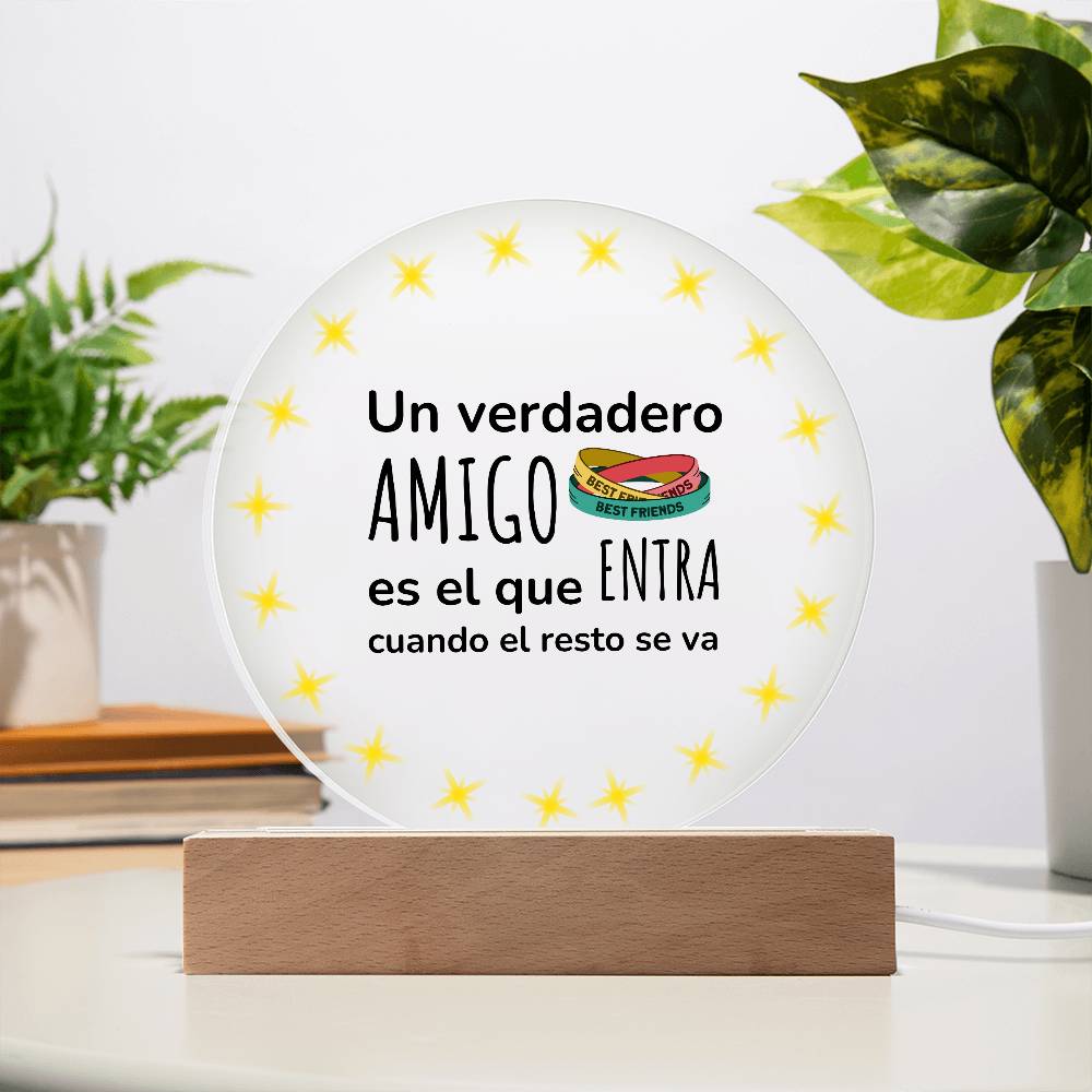Decora tu Hogar con esta Placa Acrílica en forma de Círculo Printed Circle Acrylic Plaque