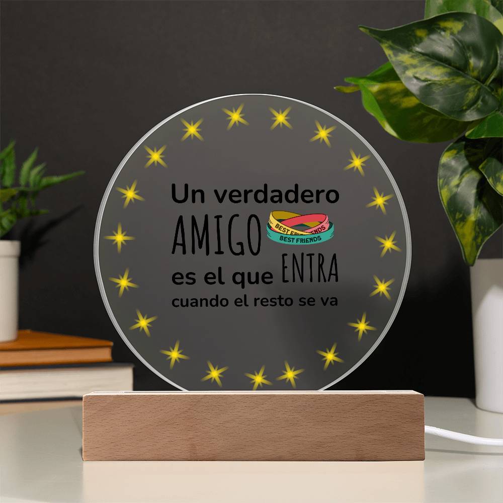 Decora tu Hogar con esta Placa Acrílica en forma de Círculo Printed Circle Acrylic Plaque