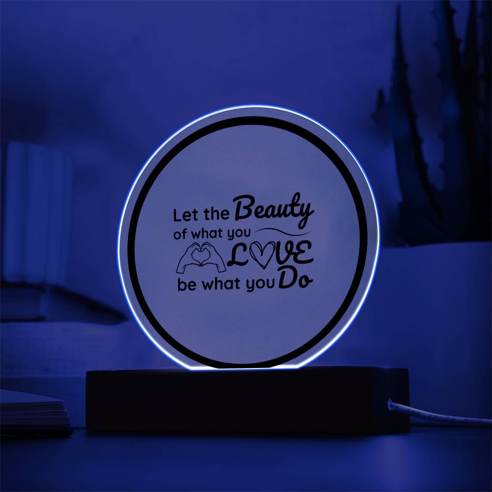 Printed Circle Acrylic Plaque Special Gift For Your Family