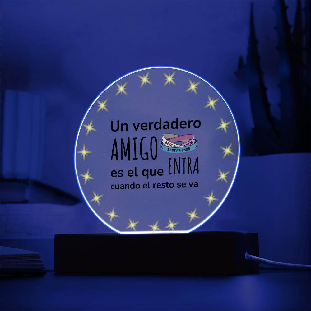 Decora tu Hogar con esta Placa Acrílica en forma de Círculo Printed Circle Acrylic Plaque