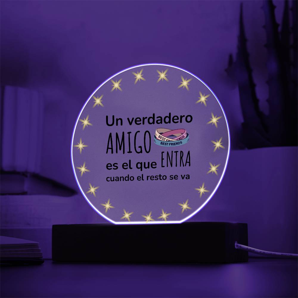 Decora tu Hogar con esta Placa Acrílica en forma de Círculo Printed Circle Acrylic Plaque