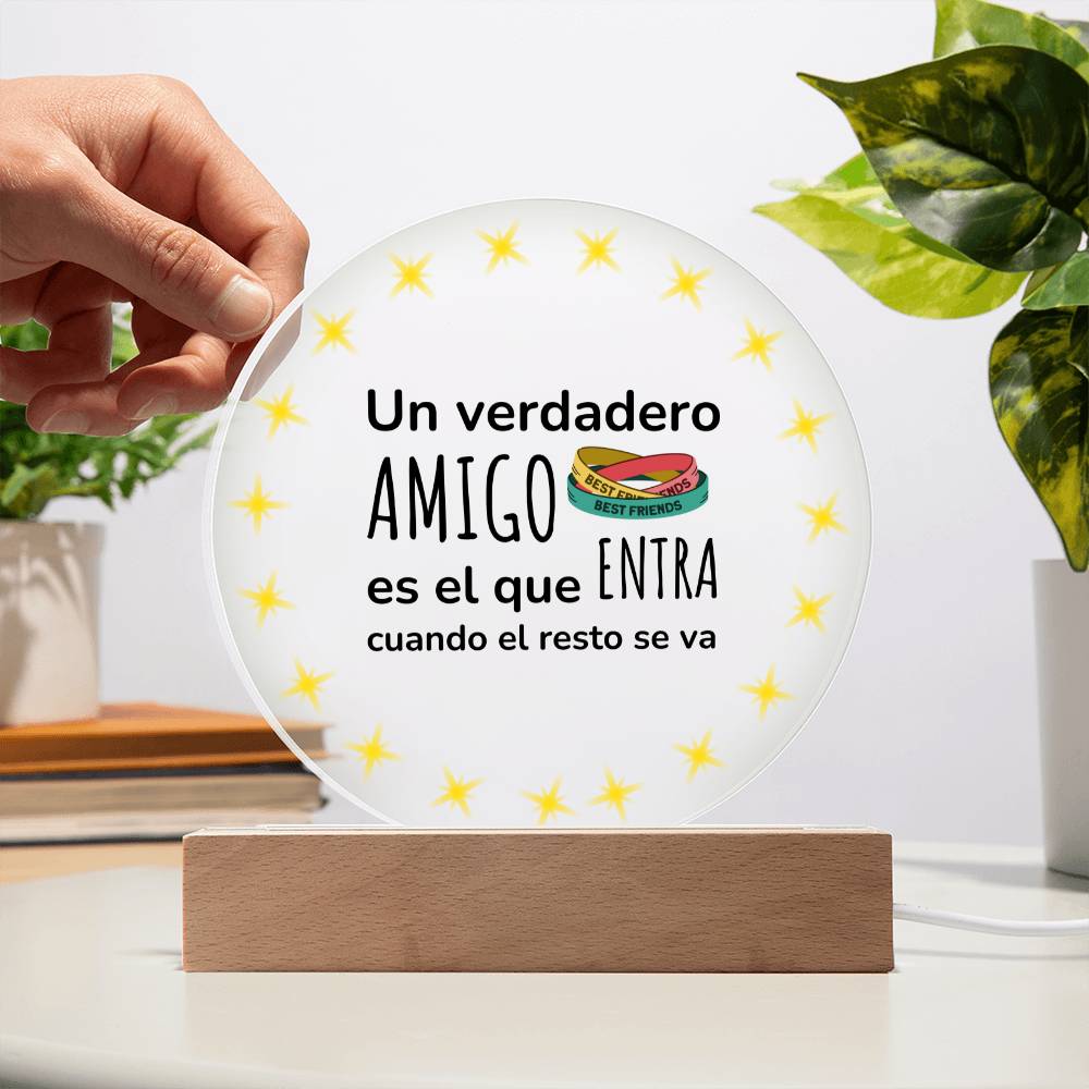 Decora tu Hogar con esta Placa Acrílica en forma de Círculo Printed Circle Acrylic Plaque