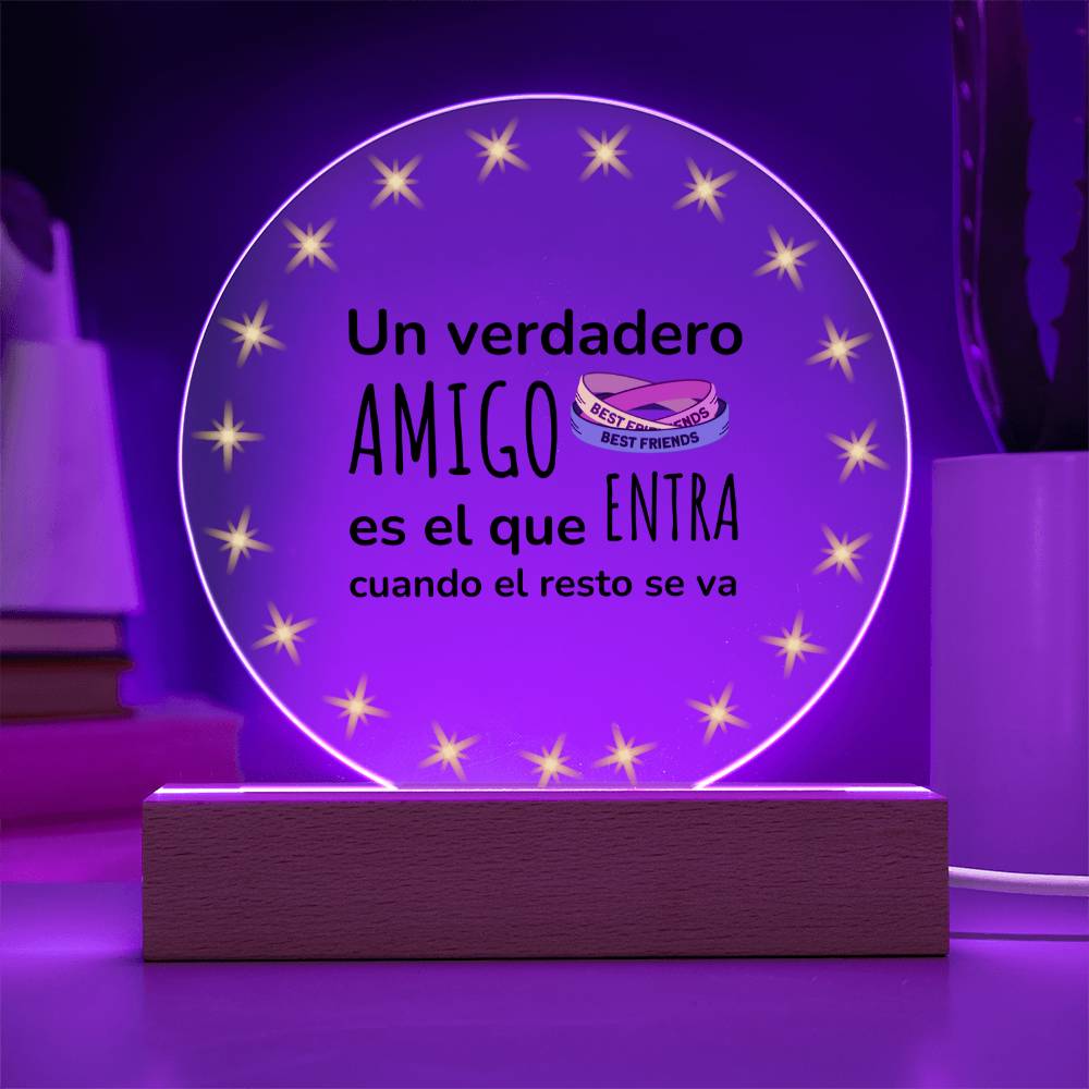 Decora tu Hogar con esta Placa Acrílica en forma de Círculo Printed Circle Acrylic Plaque