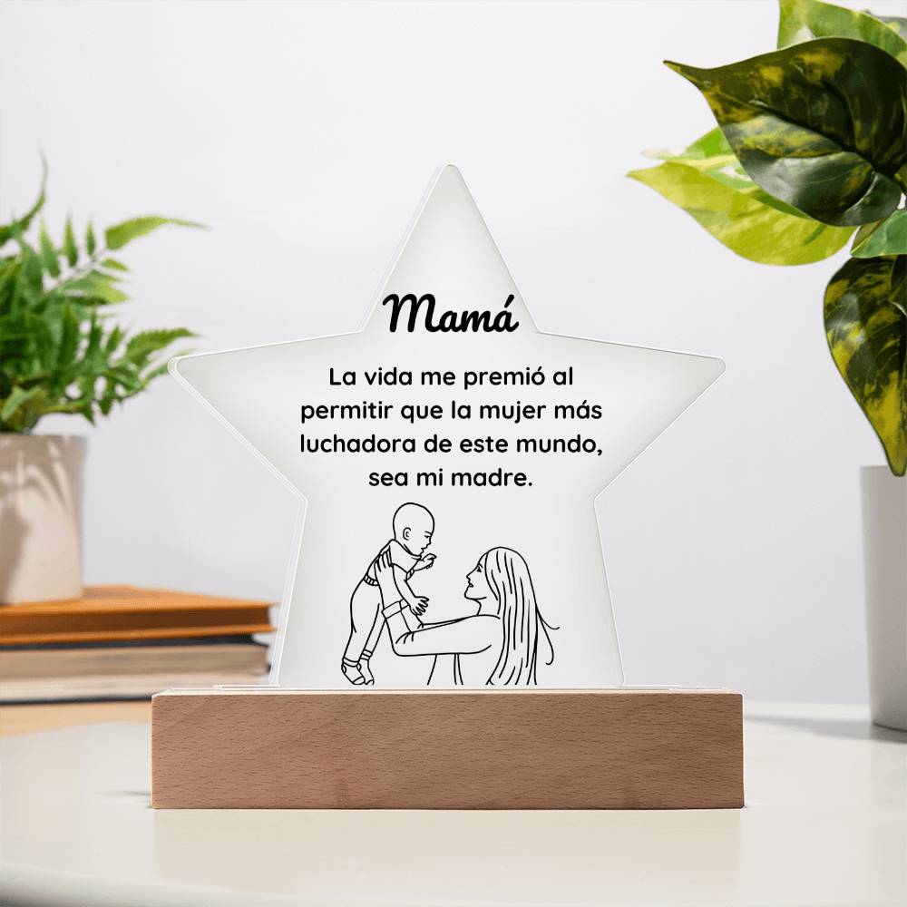 Regala a tu Madre esta Increíble Placa de Acrílico en forma de Estrella Acrylic Plaque