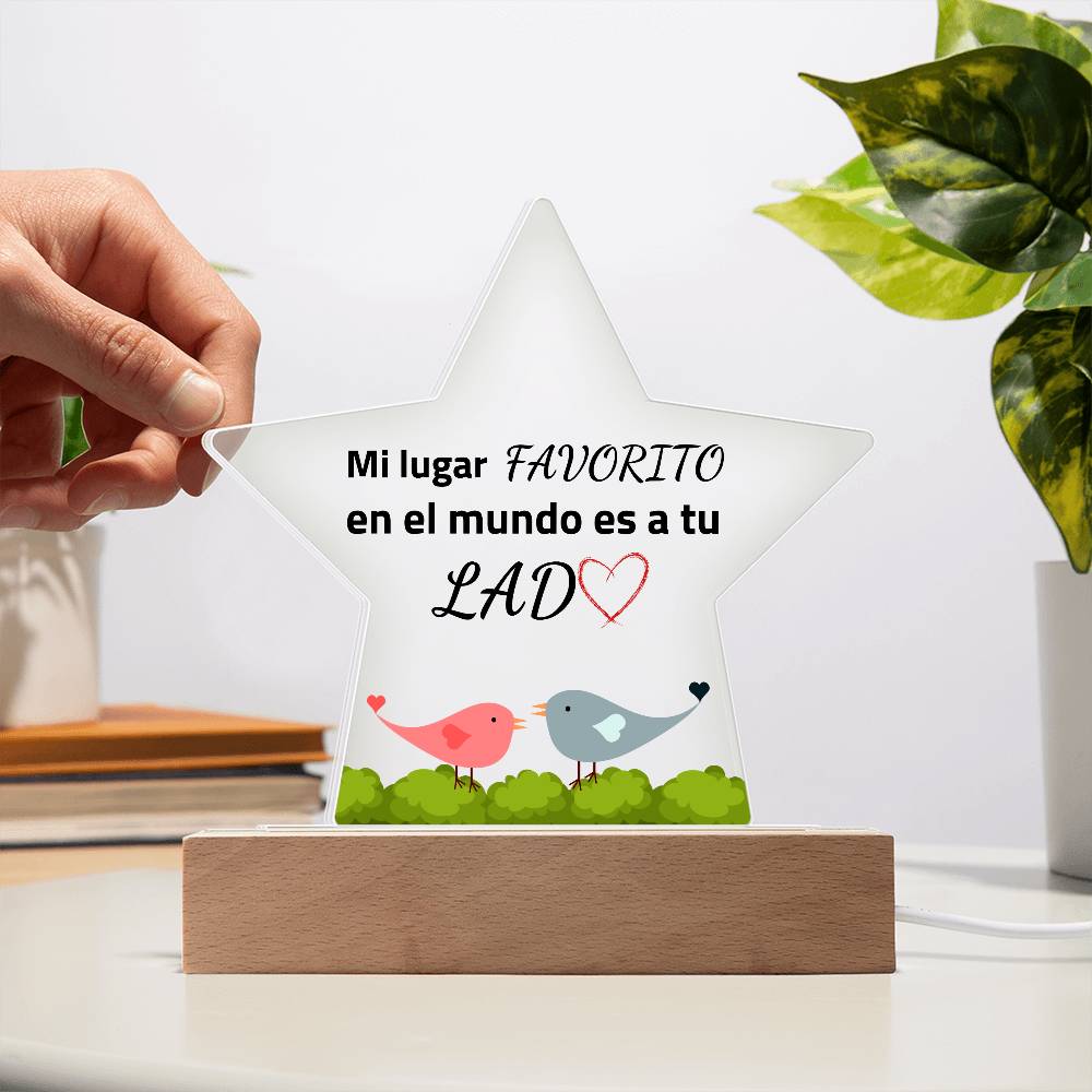 Regalo para tu Alma Gemela una Hermosa Placa Acrílica en forma de Estrella Printed Star Acrylic Plaque
