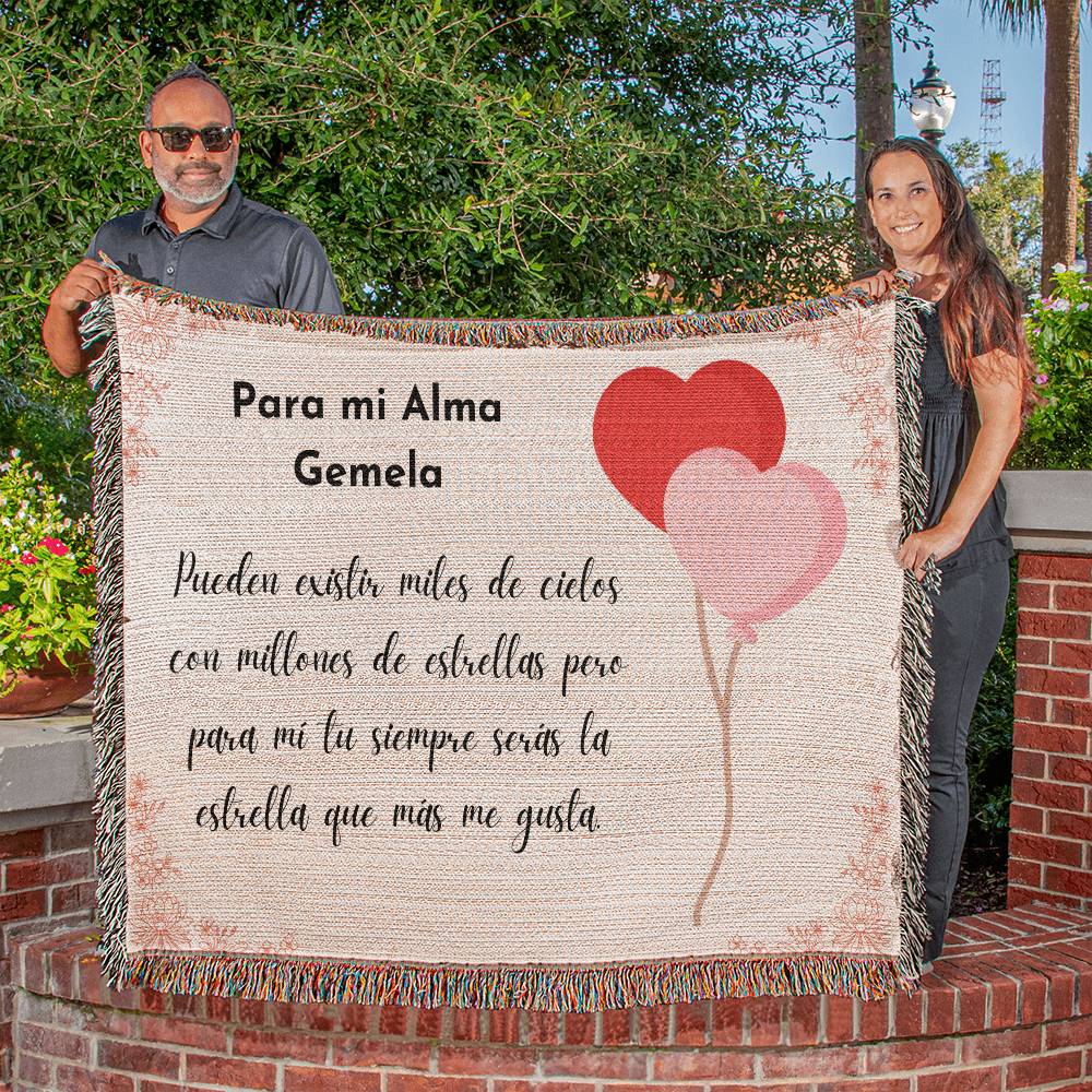 MantaHeirloom Woven Blanket Regala Tu Alma Gemela esta Increíble Manta con Creativo Diseño