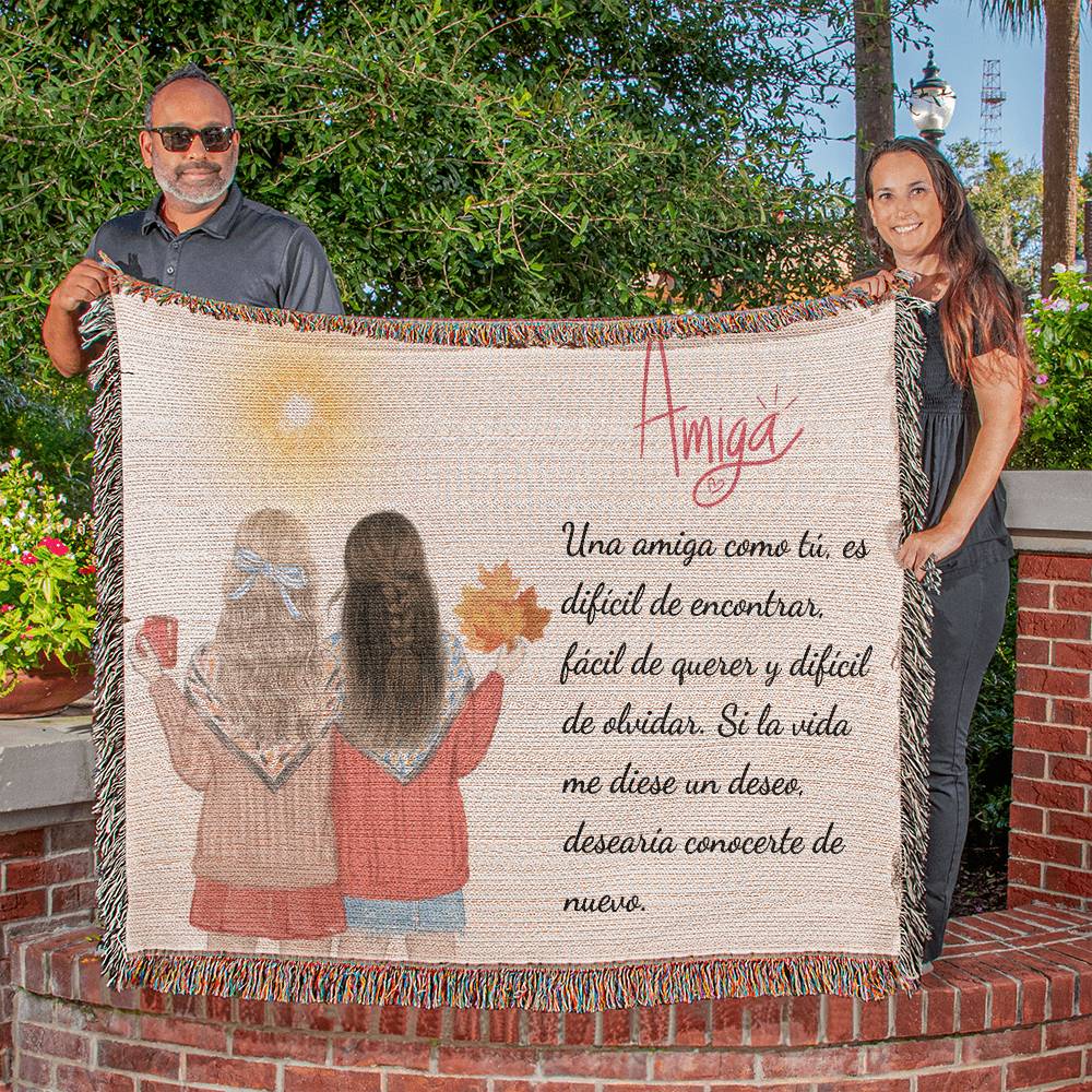 Heirloom Woven Blanket Regala a tu Amiga esta Manta con Diseño Único