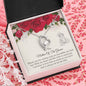 mother of groom message card necklace