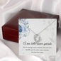 French sister in law message card necklace
