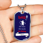 fishing dad gift, personalized father dog tag, fishing dad
