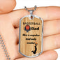 dad gift, personalized basketball dad gift, personalized dog tag necklace