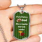 football dad dog tag necklace, personal football dad gift, unique dad gift