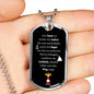 engraved dad necklace, German dad gift