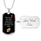 personalized dad dog tag necklace, cool dad dog tag necklace, unique dad gift