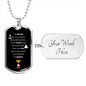grandpa Spanish gift, personalized grandpa Spanish dog tag necklace