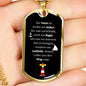 engraved father gift, engraved family gift, vater dog tag