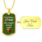 football dad dog tag necklace, personal football dad gift, unique dad gift