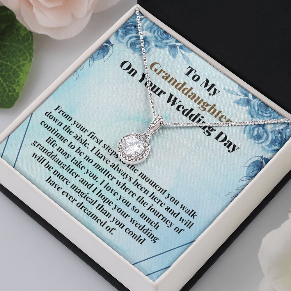 Granddaughter Bride Message Card Necklace Wedding Gift