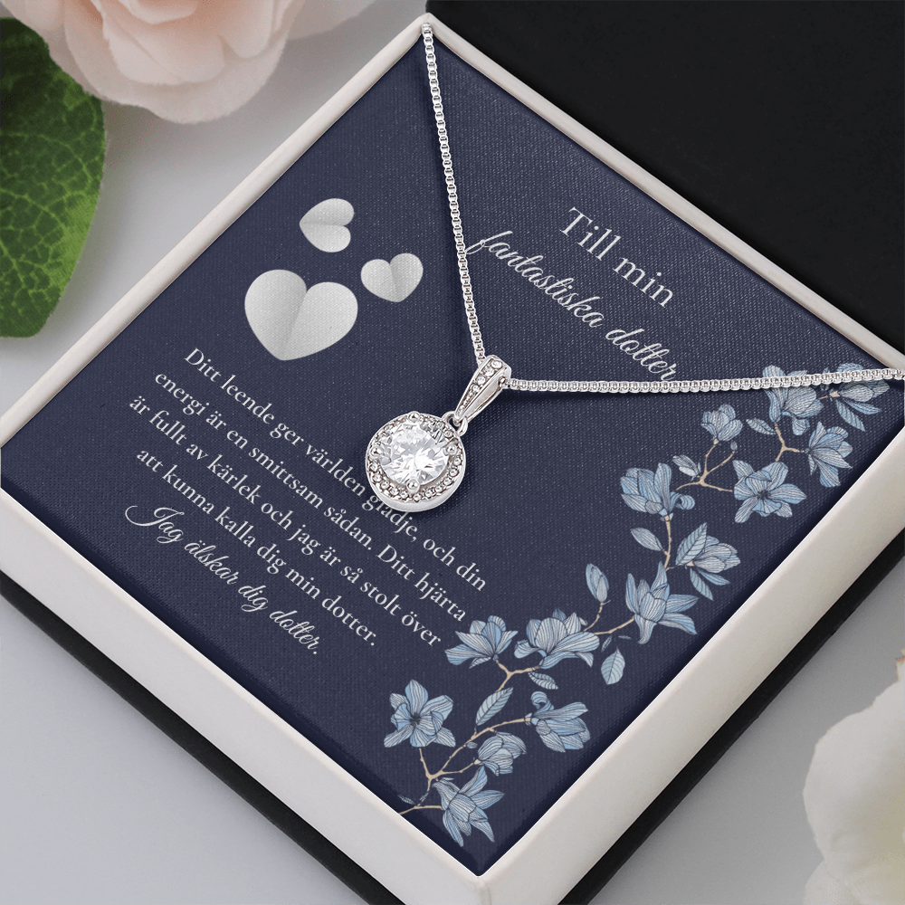 Dotter Halsband Swedish Daughter Message Card Necklace