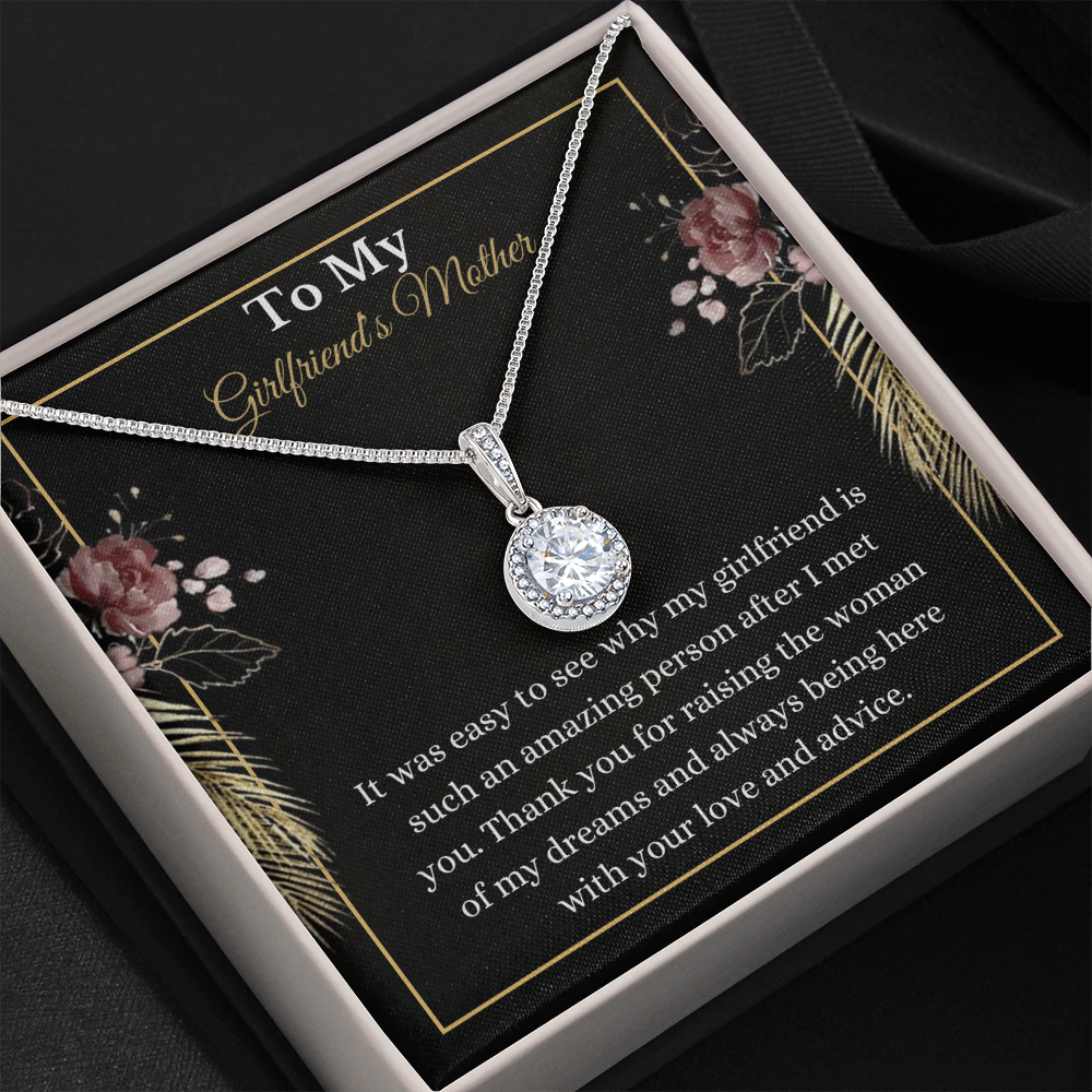 Girlfriend's Mother Message Card Necklace Jewelry Gift