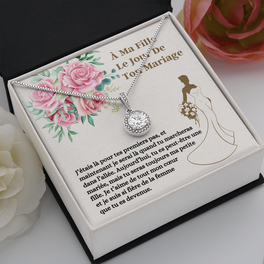 Ma Fille Mariage Collier French Daughter Bride Wedding Necklace Gift