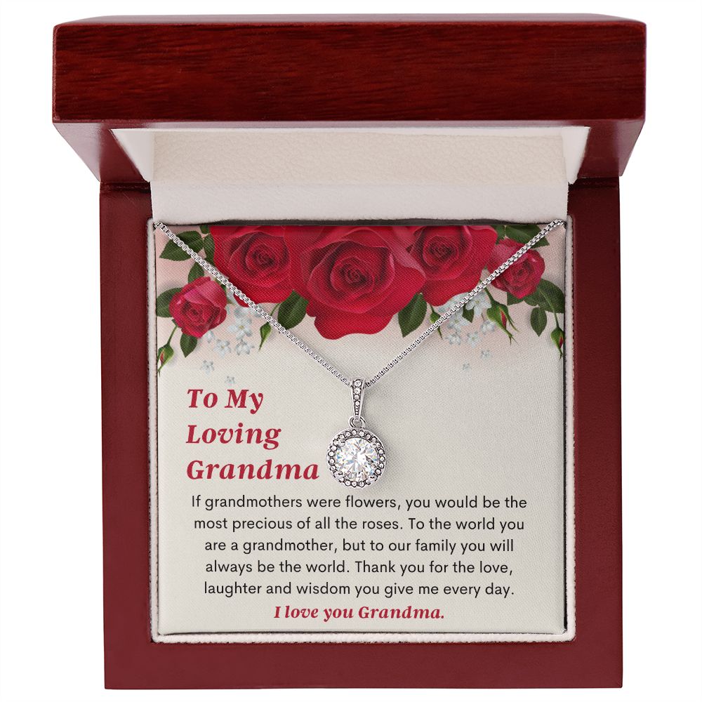 Sweet Grandma Necklace Card Jewelry Gift