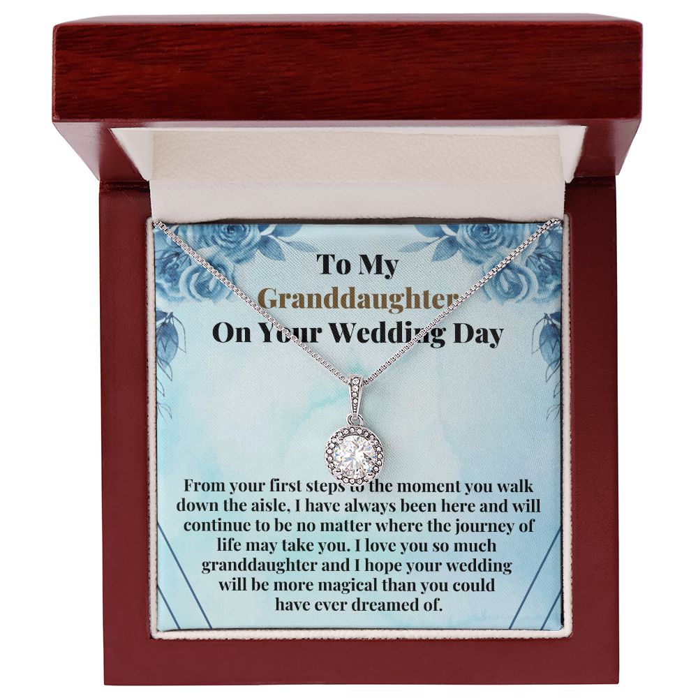 Granddaughter Bride Message Card Necklace Wedding Gift