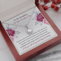 Daughter Bride Wedding Message Card Necklace
