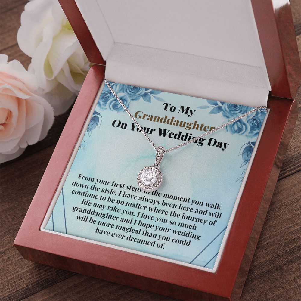Granddaughter Bride Message Card Necklace Wedding Gift