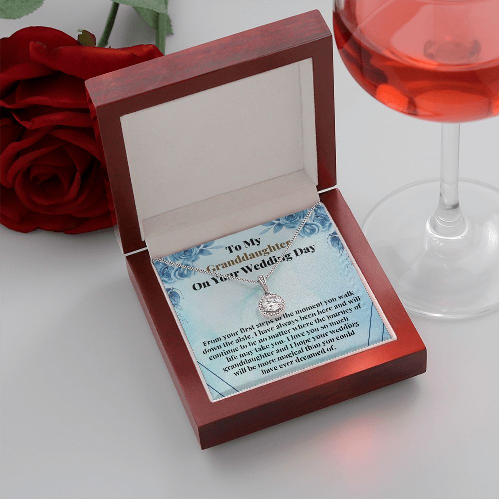 Granddaughter Bride Message Card Necklace Wedding Gift