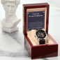 Son on his wedding day Watch message card present