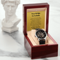 Son in His Wedding Day Watch Gift Spanish Message Card