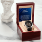 To My Brother Message Card Men Openwork watch Gift
