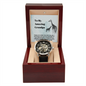 Grandpa Giraffe Openwork Watch Grandfather Message Card Gift