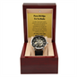 Son in His Wedding Day Watch Gift Spanish Message Card