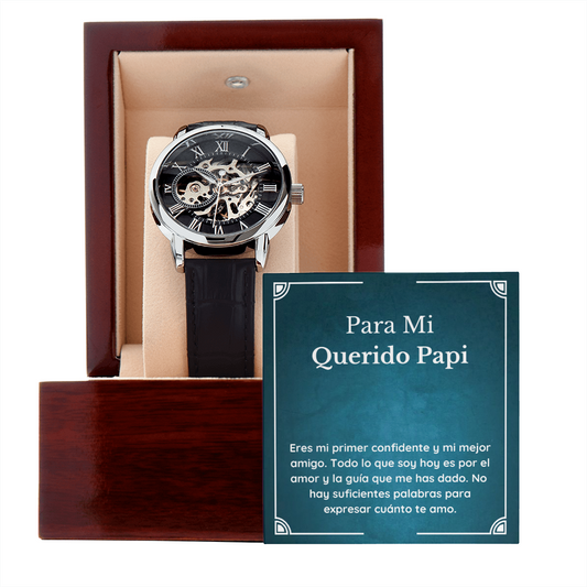 Querido Papi Reloj Regalo Spanish Dad Message Card Watch
