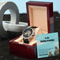 Fishing Grandpa Openwork Watch Fishing Grandfather Gift