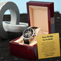 Son in His Wedding Day Watch Gift Spanish Message Card