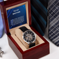 To My Brother Message Card Men Openwork watch Gift