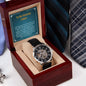 Amazing Father Male openwork watch Message Card Gift