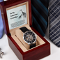 Grandpa Giraffe Openwork Watch Grandfather Message Card Gift