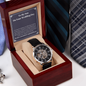Son on his wedding day Watch message card present